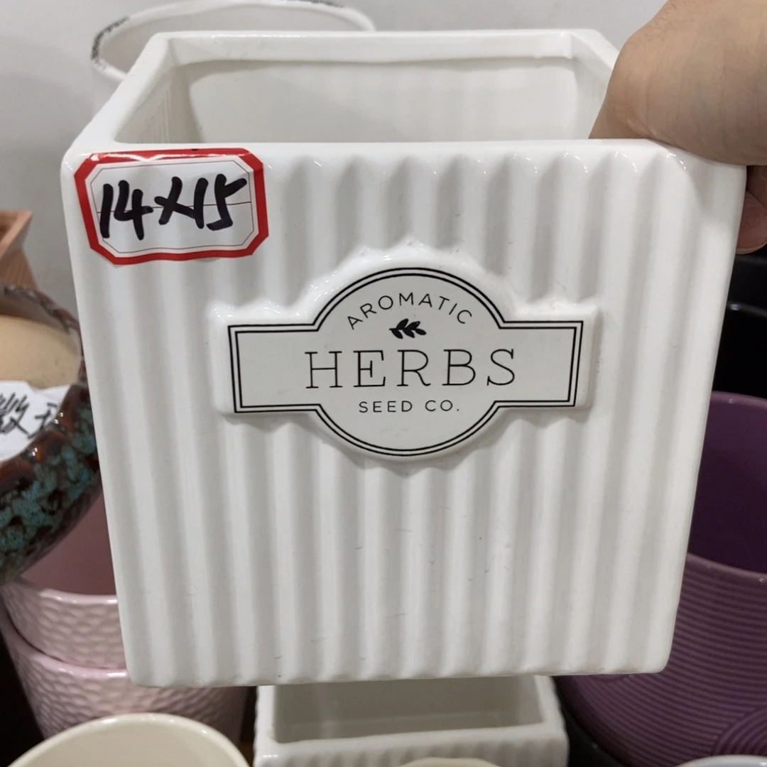 红陶高温陶瓷花盆