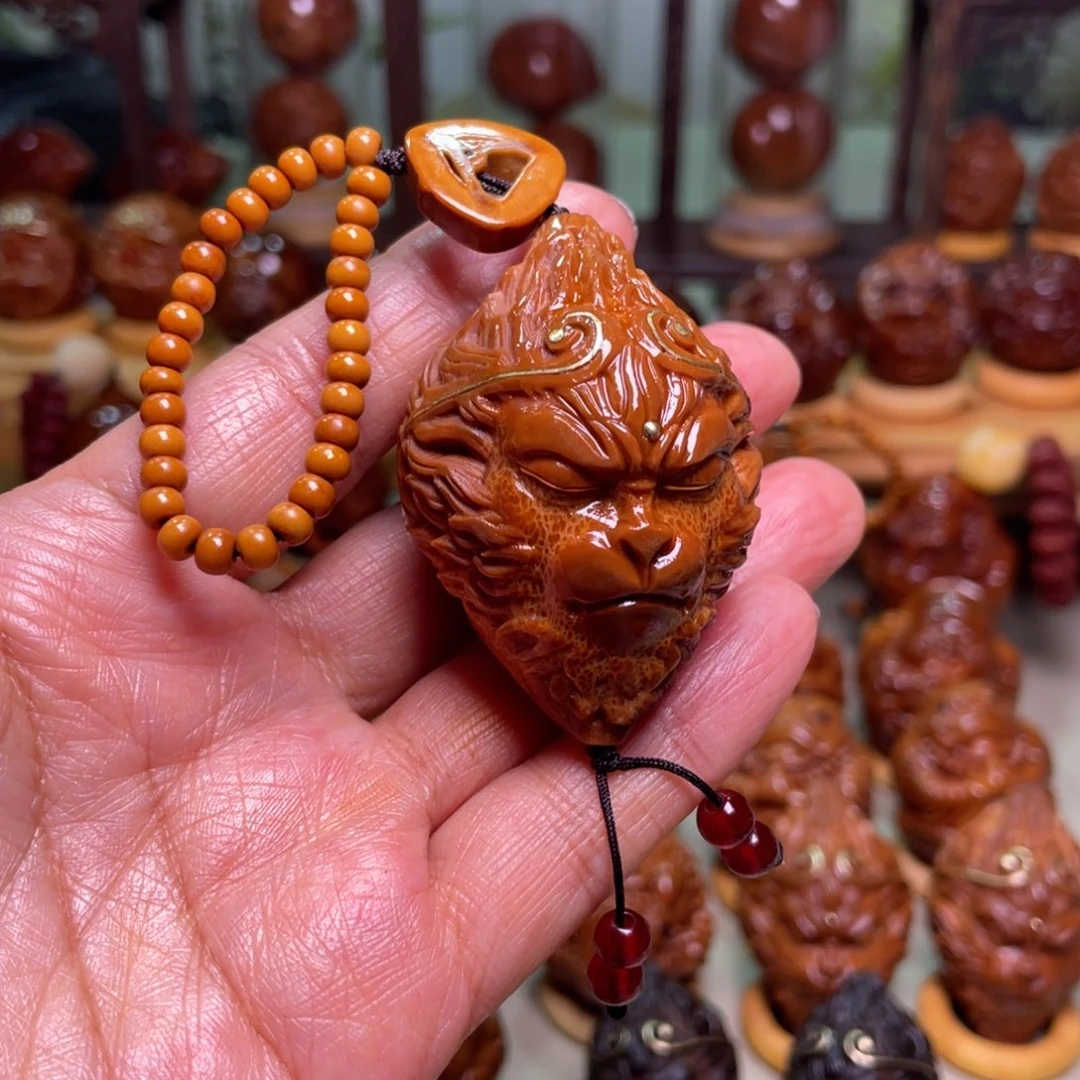 核桃手串/手链巴西橄榄核雕大圣一套