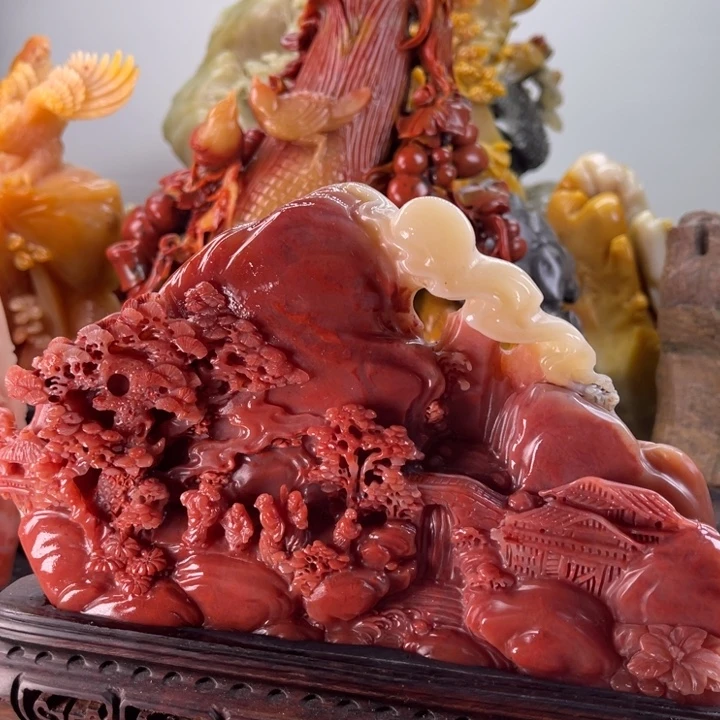 寿山石富春山居图