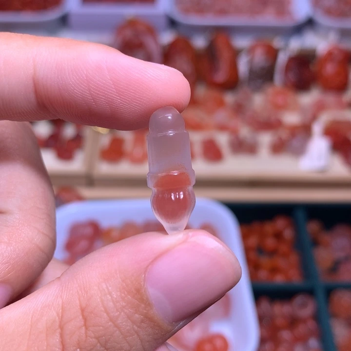 南红玛瑙未镶嵌珠宝半成品文昌笔2