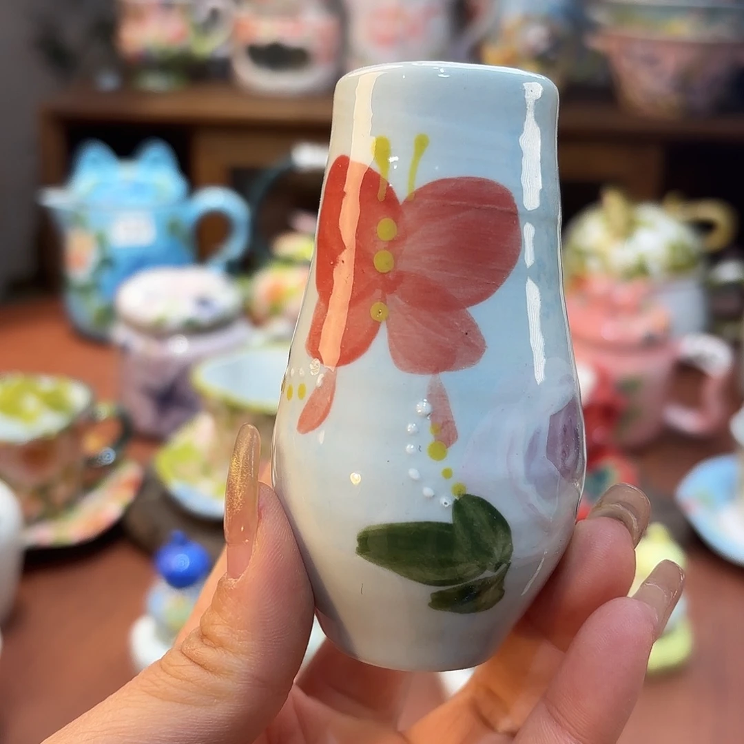 景德镇手绘高温釉下彩陶瓷茶具