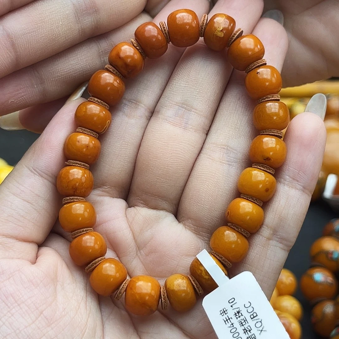琥珀未镶嵌手链微瑕10m