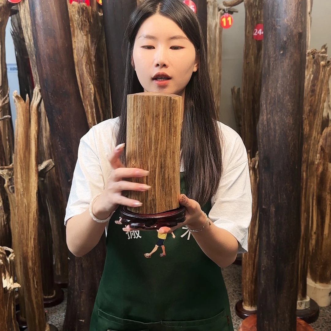 沉香摆件天然沉香原木摆件➕底座