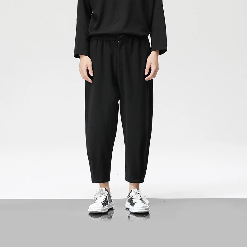 HERBEL/黑白早秋穿搭  男士休闲裤百搭舒适时尚潮1660