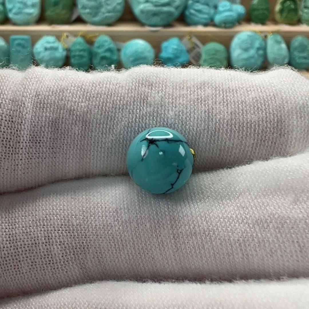 未镶嵌绿松石圆珠9.4mm