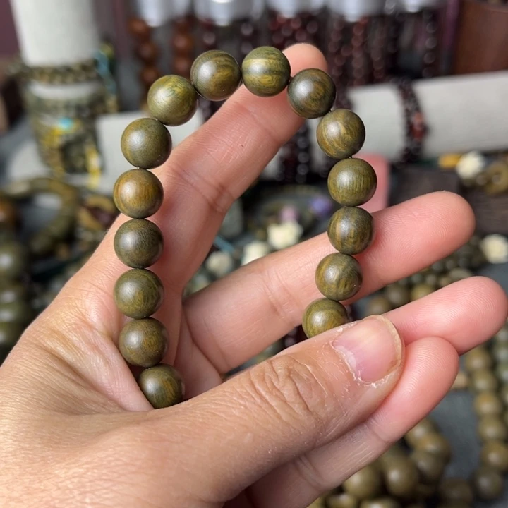 木绿檀木手串10单圈手串