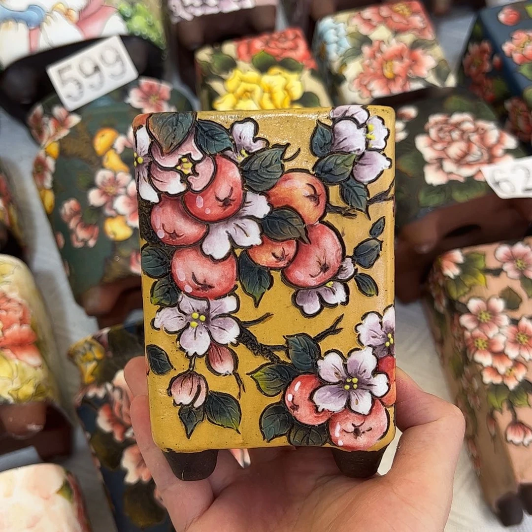 景德镇炫彩手绘景德镇陶瓷花盆