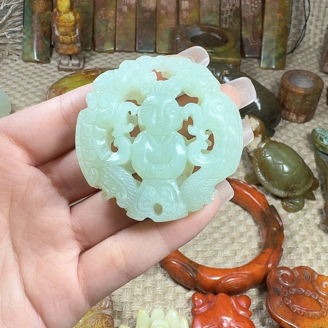 白玉菩提吊坠挂件