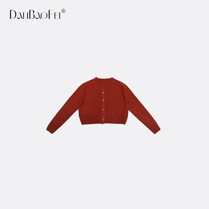 【DAYO】休闲通勤圆领澳洲进口羊毛针织开衫 YLM00342