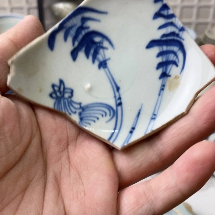 瓷片现代瓷器青花瓷片