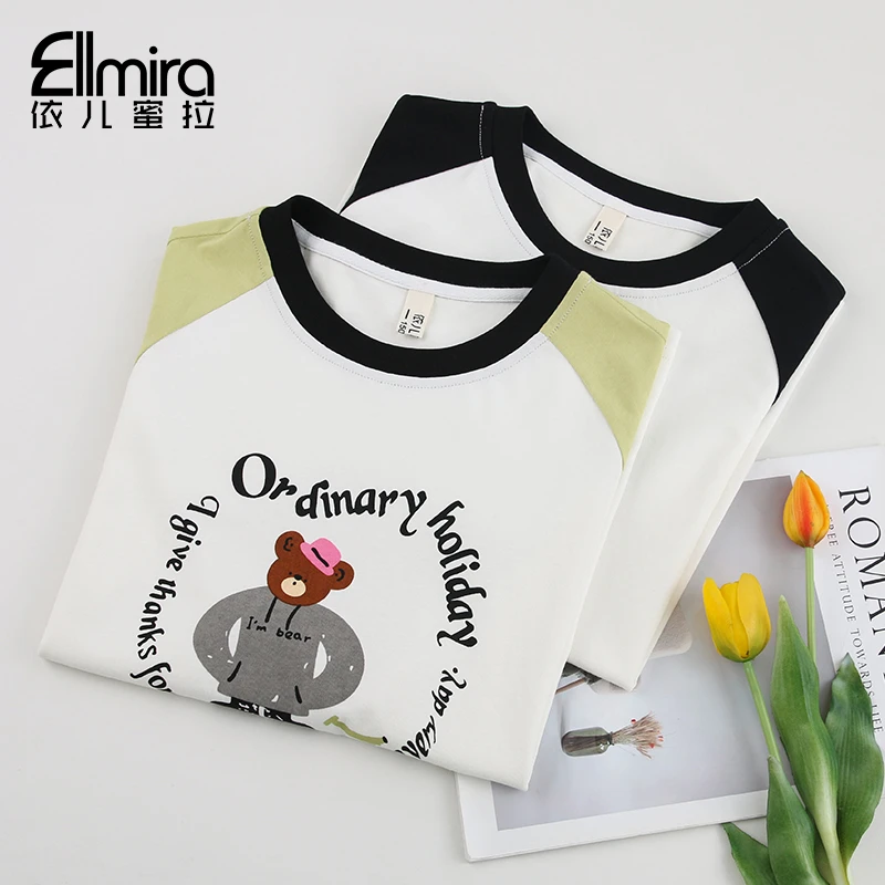 9147女童短袖t恤大版T夏季上衣宽松圆领2025新款大童洋气薄潮流