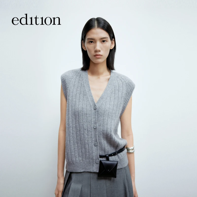 【商场同款】edition2025春季新款后背拼接毛衣马甲#EBE1CAR027