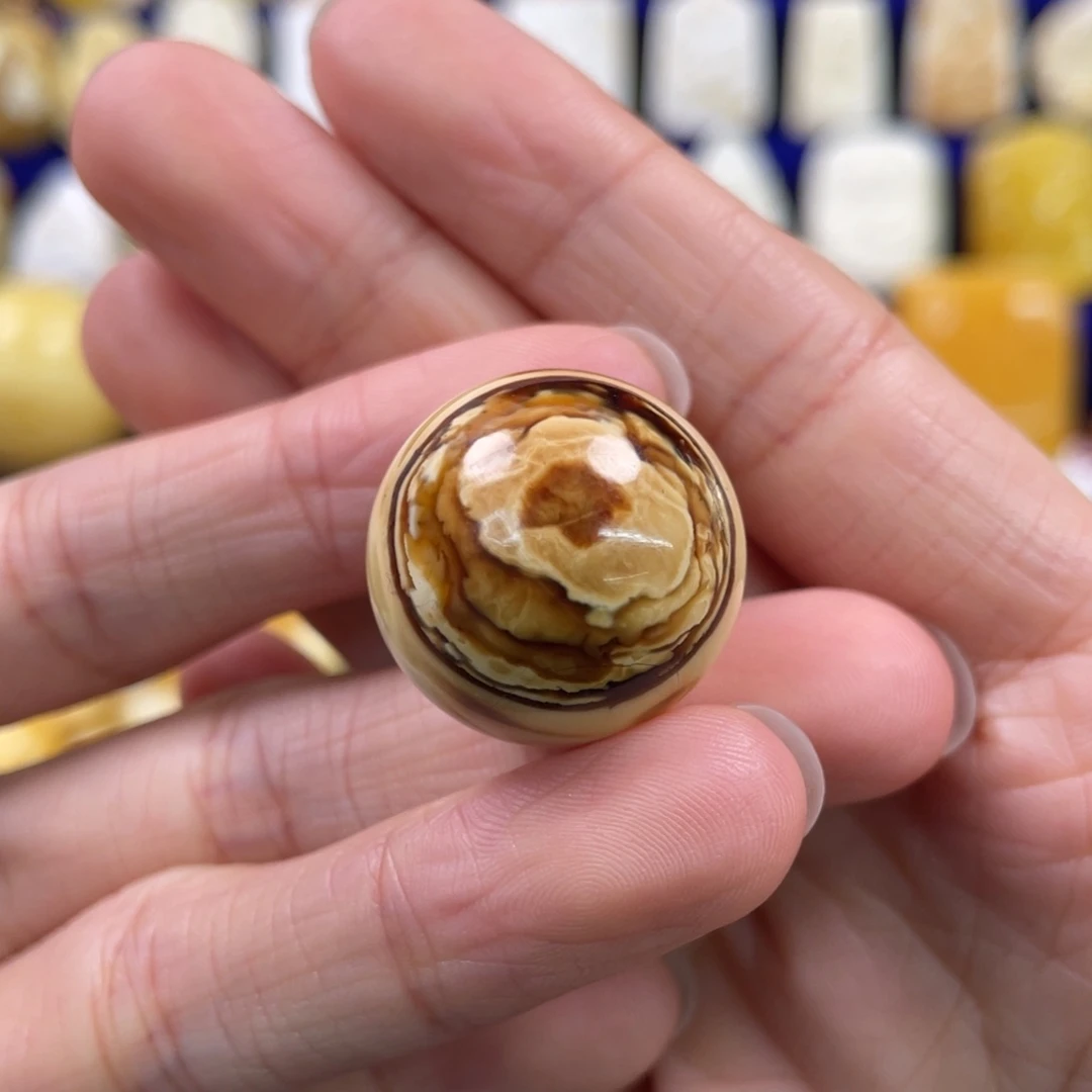 蜜蜡裸石未镶嵌琥珀蜜蜡珠子卡22.2mm