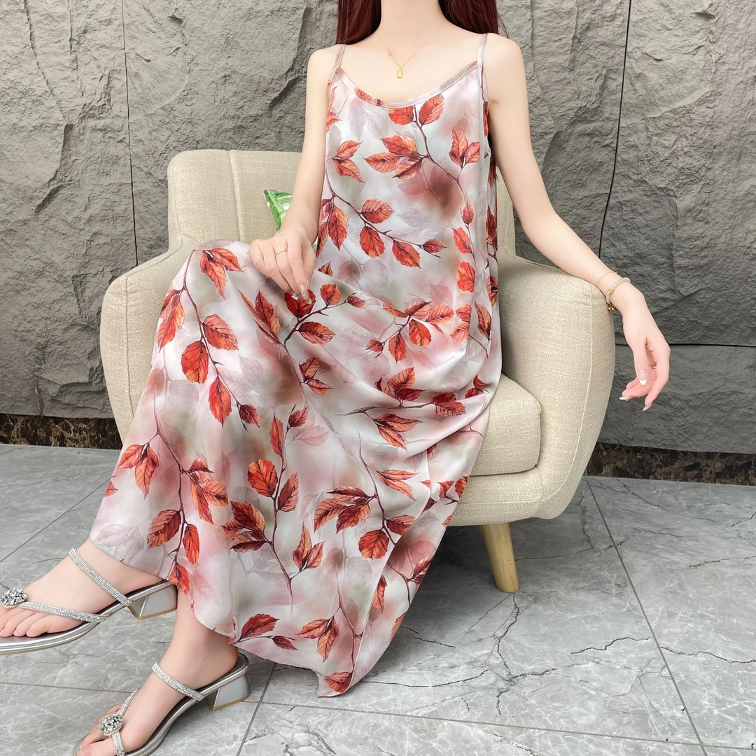 【千岛风情】春夏碎花吊带裙女时尚宽松气质夏季法式印花连衣裙女