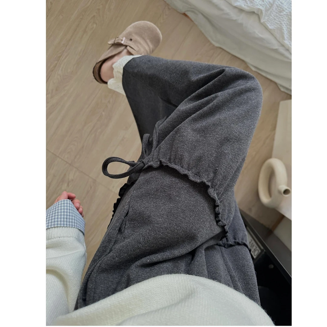 秋冬新款拼接蕾丝毛呢半身裙大码女装微胖mm高腰显瘦韩系a字长裙