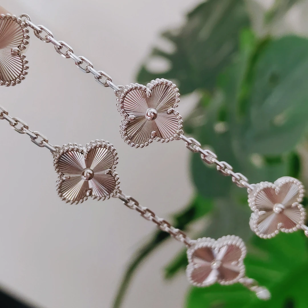 18K白金全镭射手链