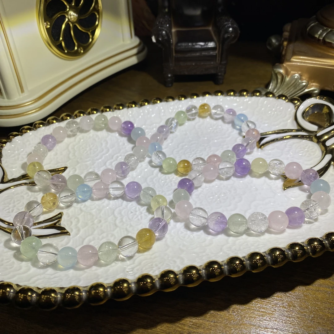 C655-天然五行水晶多宝手链-多样性发其一