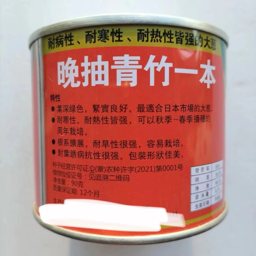 晚抽青竹一本大葱种子 抗倒伏叶片厚叶片深绿耐寒耐热品质佳大葱