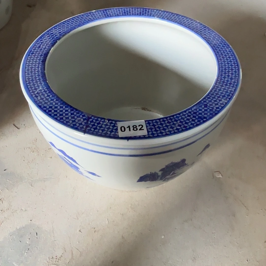 缸瑕疵40陶瓷缸山水0182