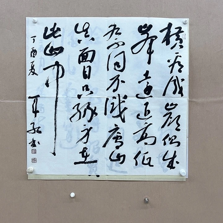 书法颉军红68*68㎝甘肃天水