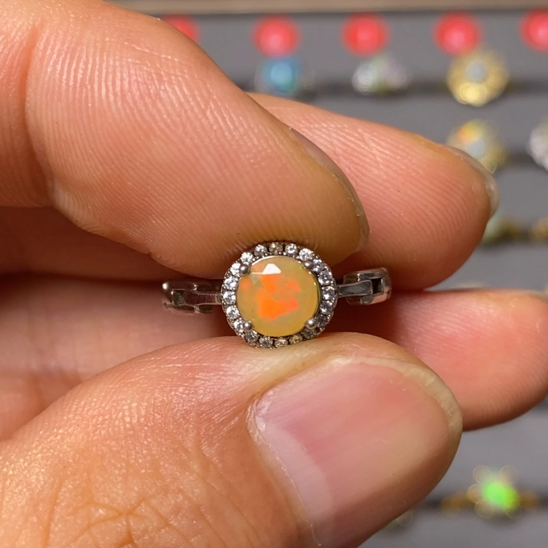 银S925镶嵌欧泊戒指75