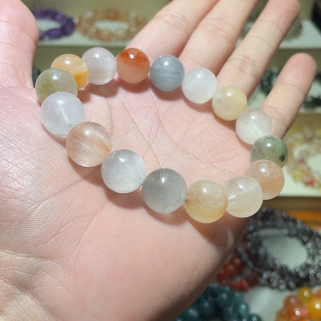 未镶嵌手链水晶兔毛13.8