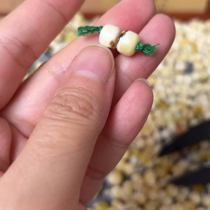 蜜蜡未镶嵌裸石7.9mm一对
