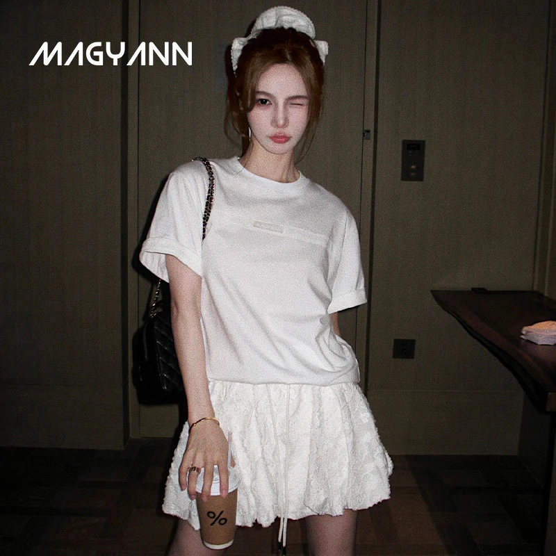 Magyann/昧宴【栀夏】蕾丝翻边袖T恤