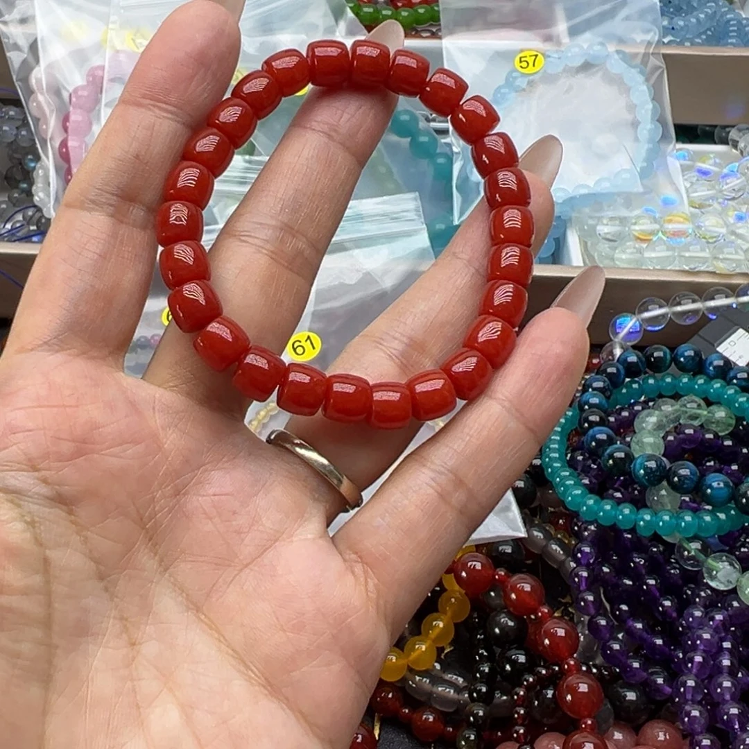手链未镶嵌烟晶南红直切