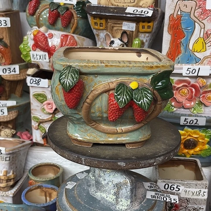 粗陶材质多肉花盆