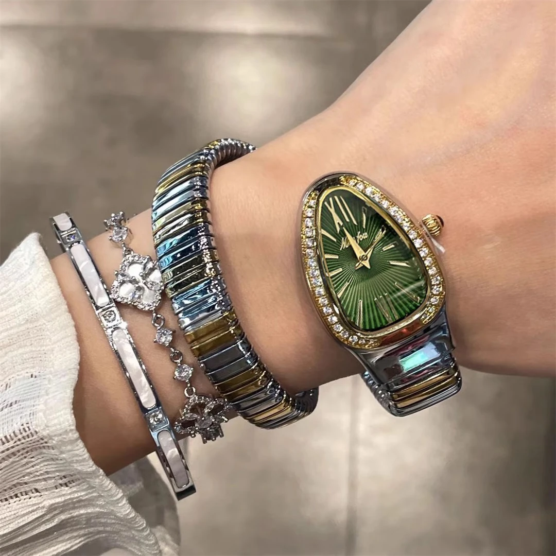 高端蛇形手镯手表女款轻奢小众名牌正品2025新款设计时尚女士腕表