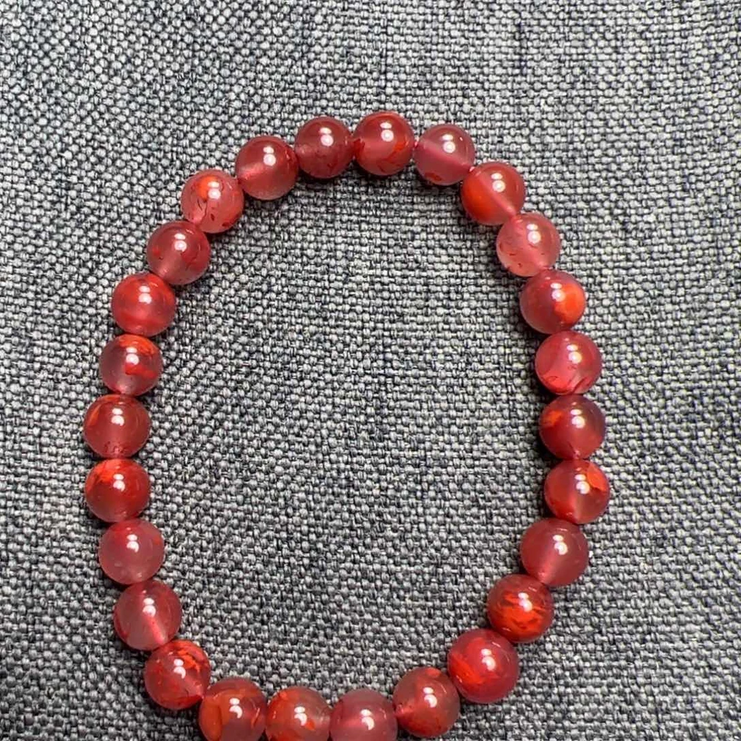 恶***童南红玛瑙未镶嵌手串