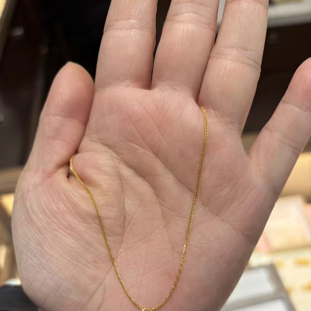 足金项链金大福素链