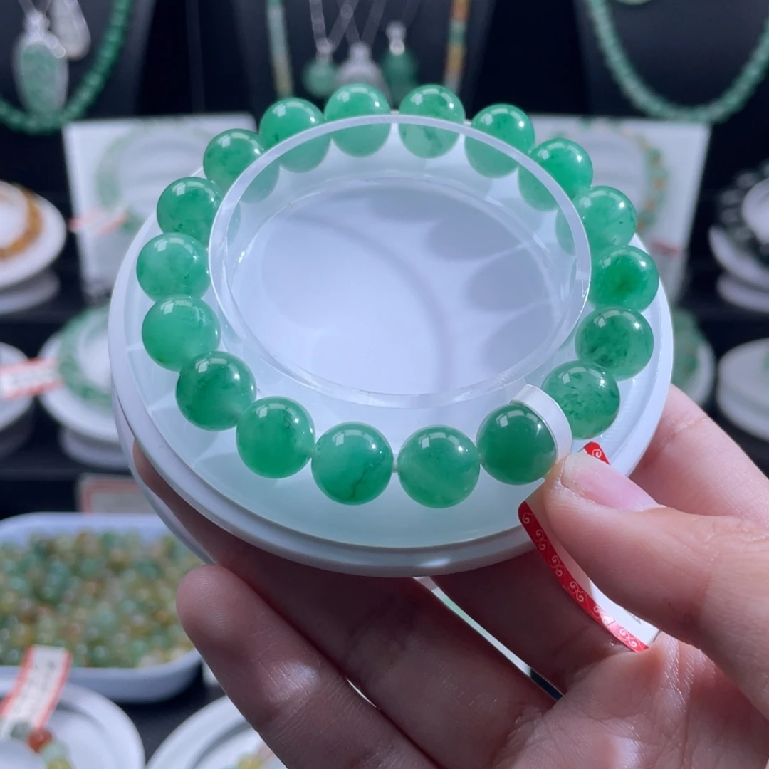 石英质玉（非洲翠）未镶嵌手串