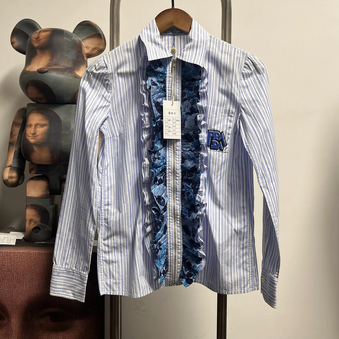 99新 Prada/普拉达 衬衫 I2321 尺码：38 衣长62 胸围42