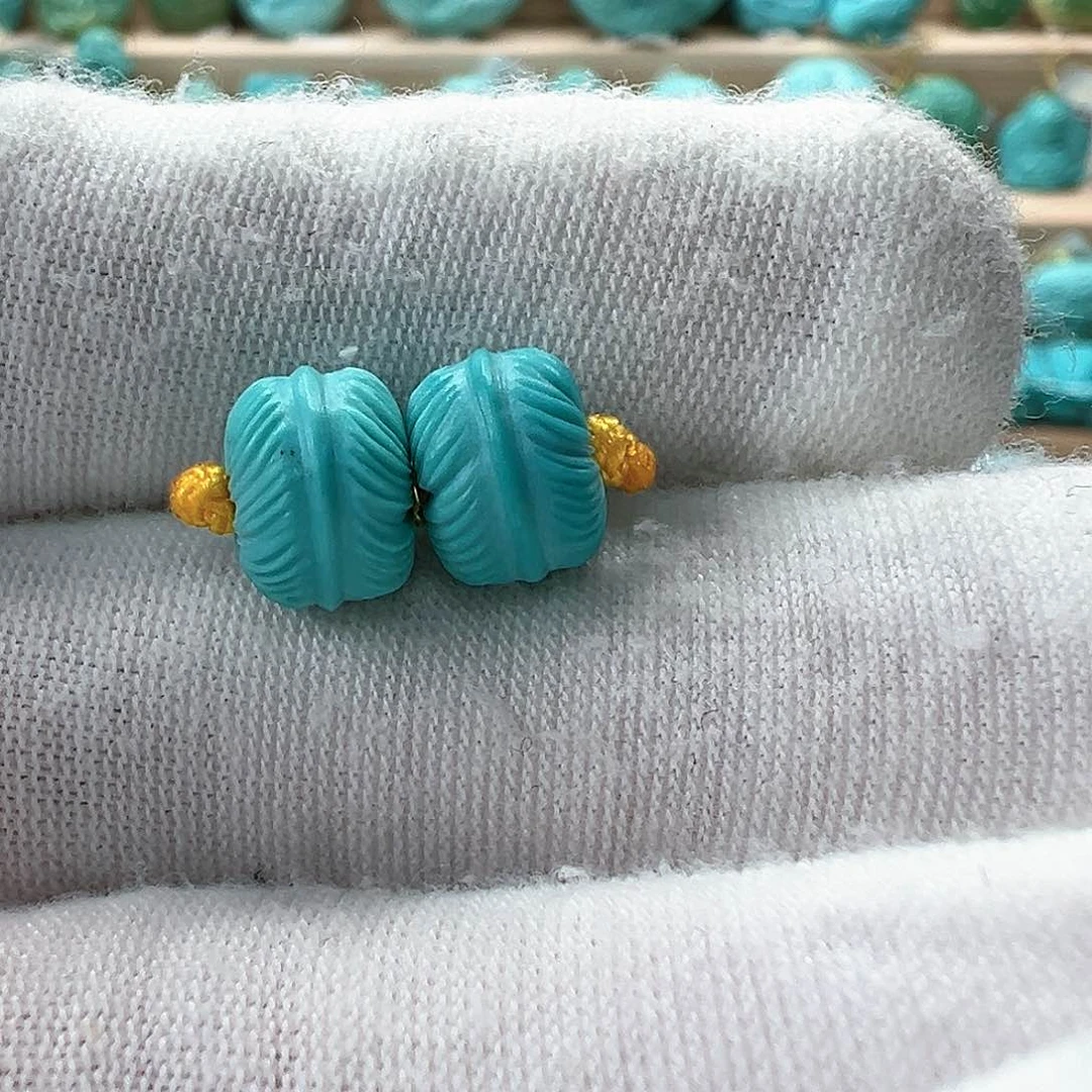 未镶嵌绿松石羽毛扣8.6mm