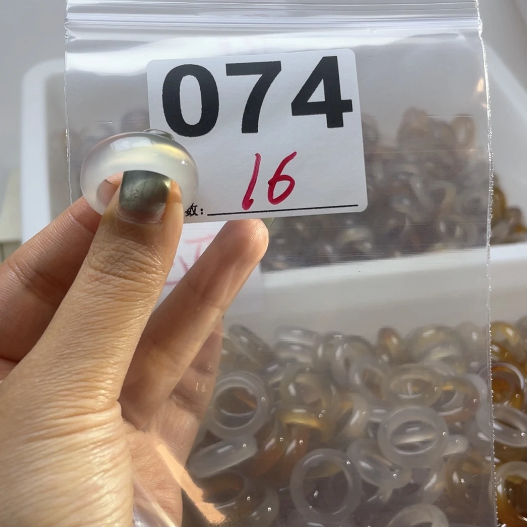 玛瑙/玉髓戒指合金074