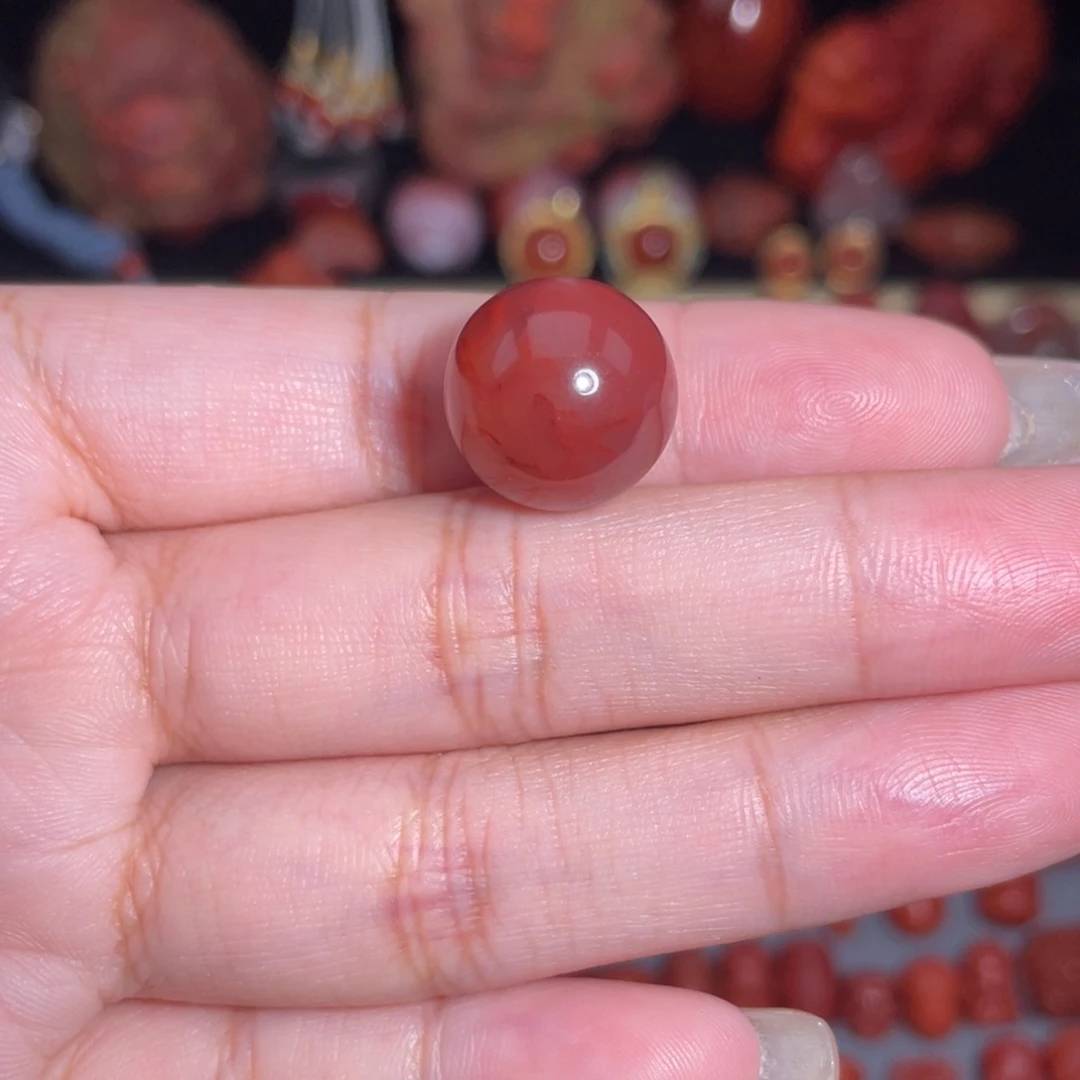 南红玛瑙未镶嵌瓦西圆珠14.3mm