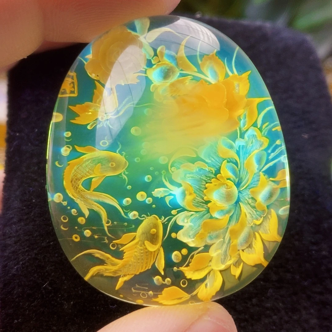 琥珀未镶嵌吊坠(不含链)富贵有余