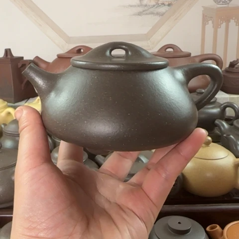 茶壶紫砂梨皮天青300cc