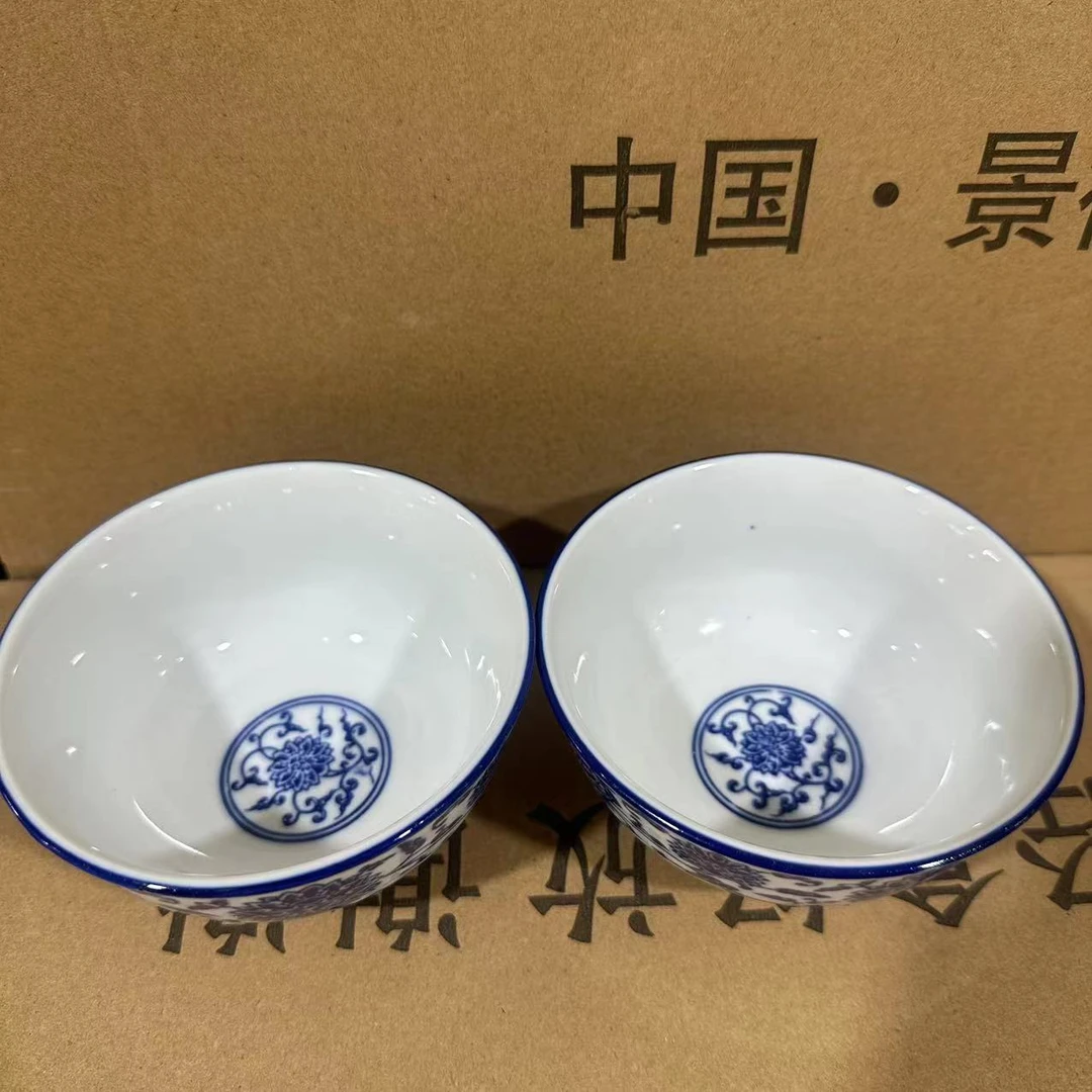 陶瓷青花饭碗/两只（方为直播间展示品）
