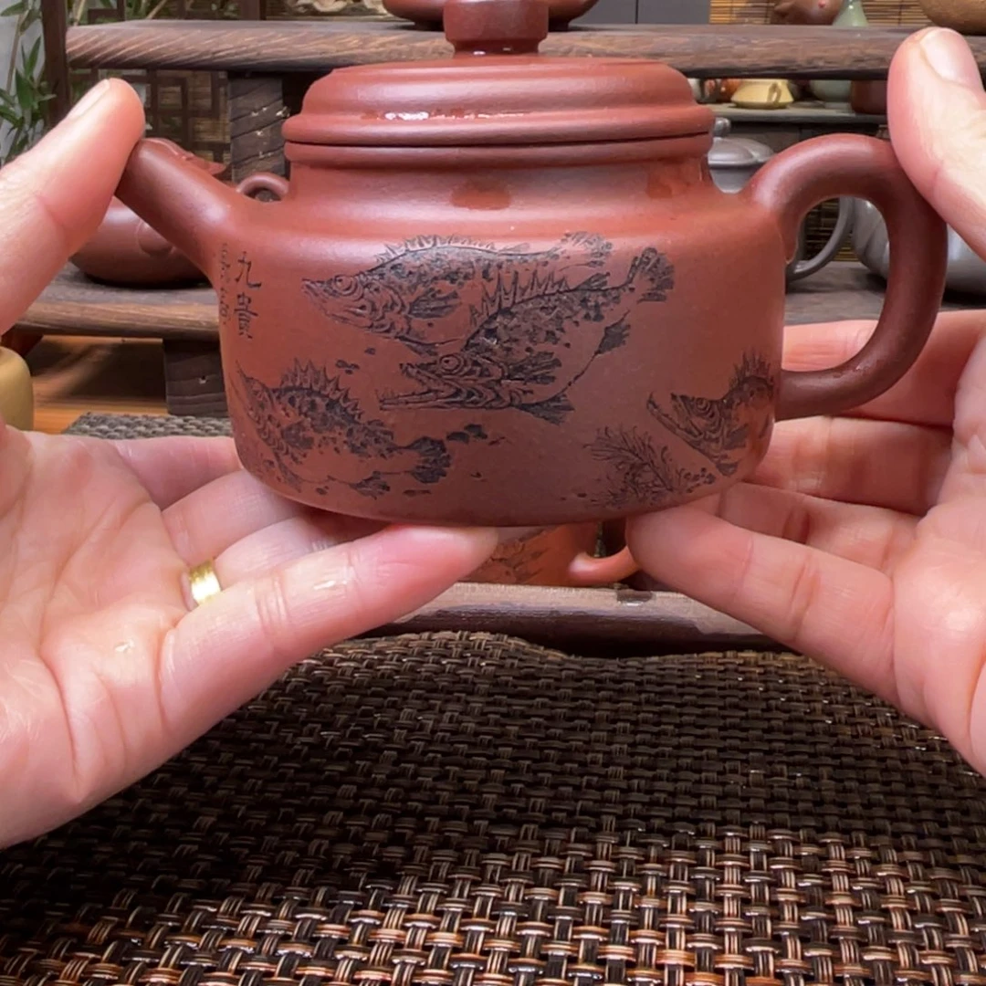 紫砂茶壶宜兴原矿紫砂手工制全220