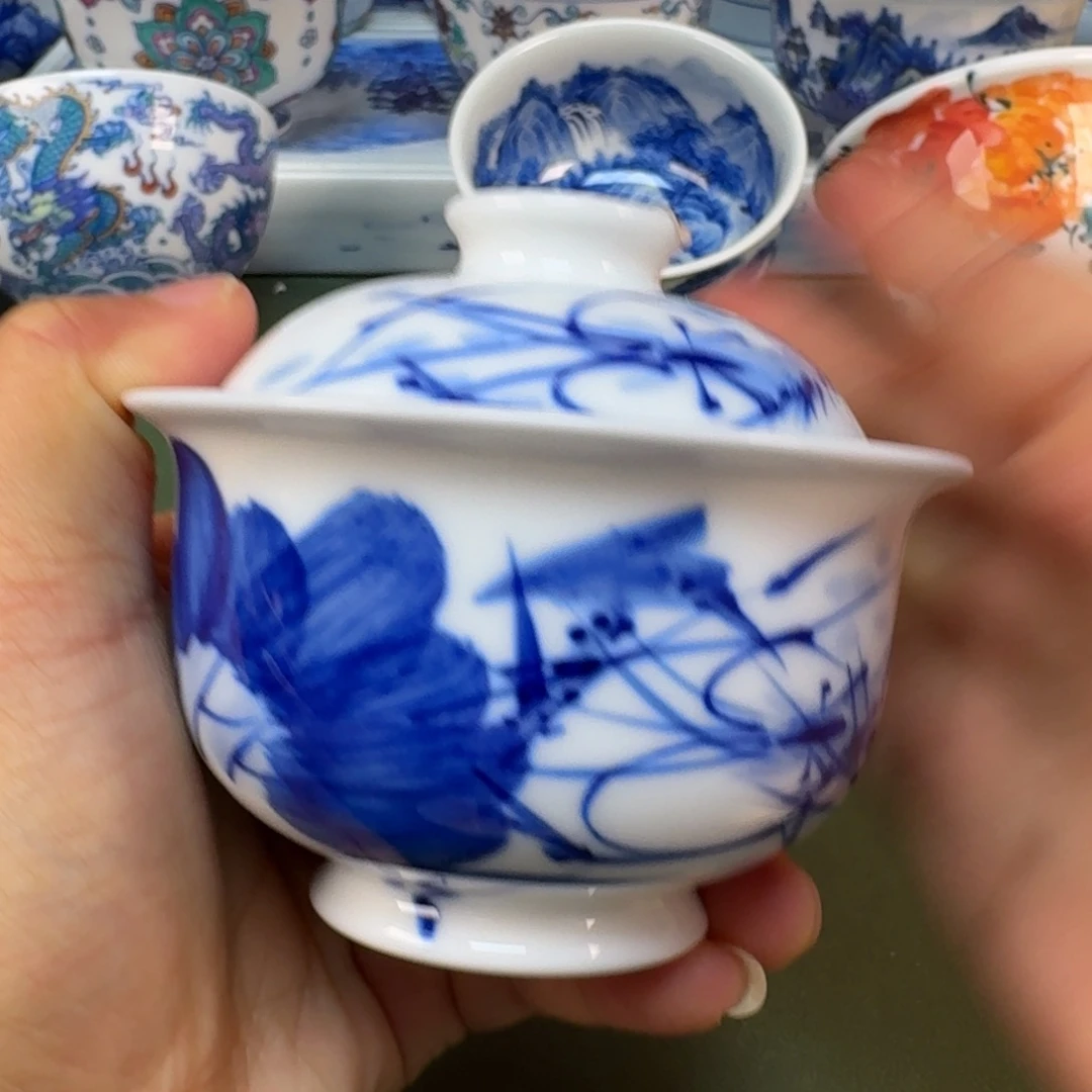 陶瓷景德镇纯手绘茶具圆圆287