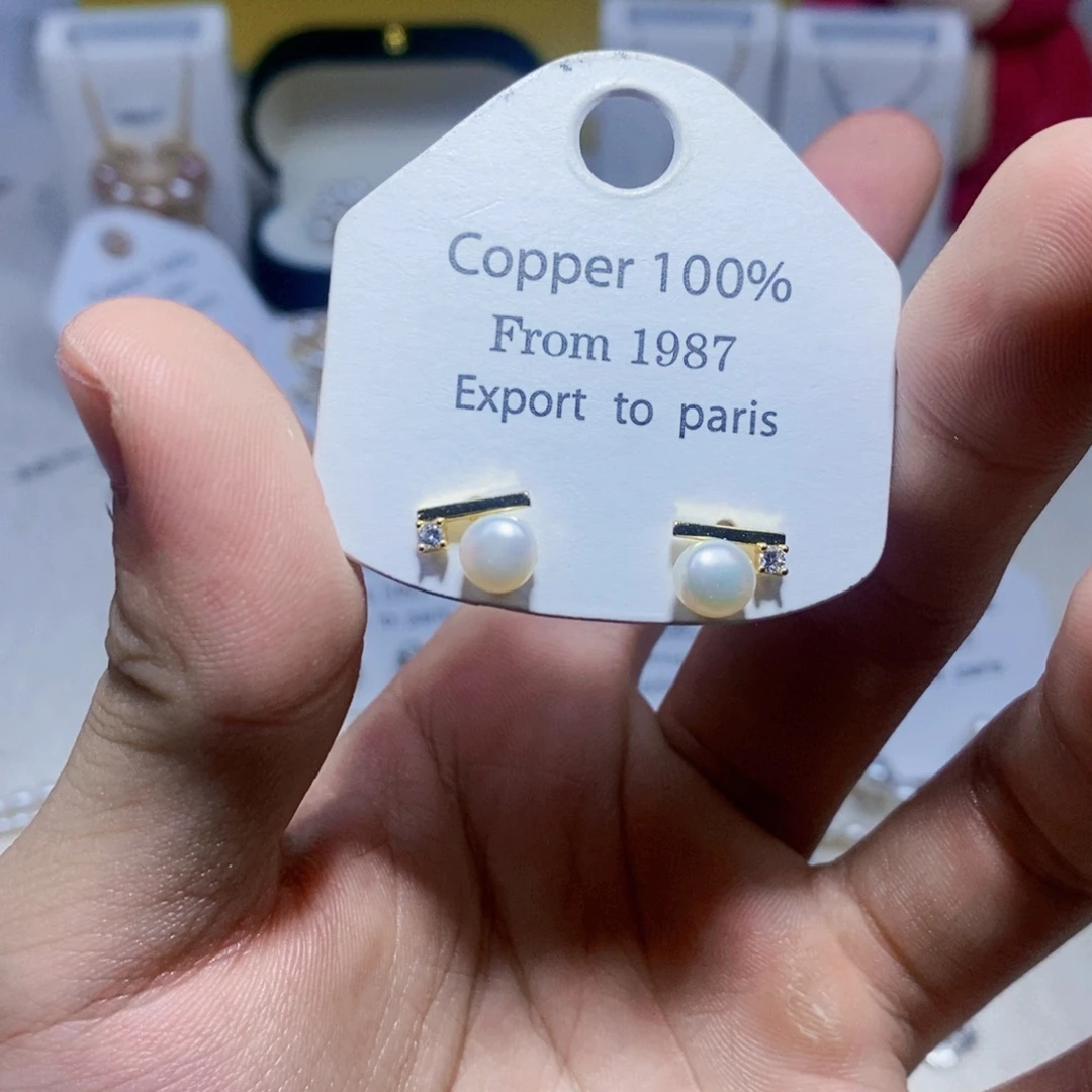 未镶嵌淡水珍珠耳饰