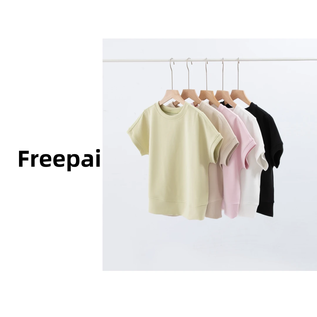 Freepai ｜薄荷漫波2025新款人手一件进口兰精莫代尔短袖T恤女时尚