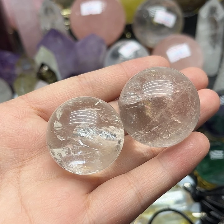 珠宝半成品未镶嵌水晶103克白水晶球