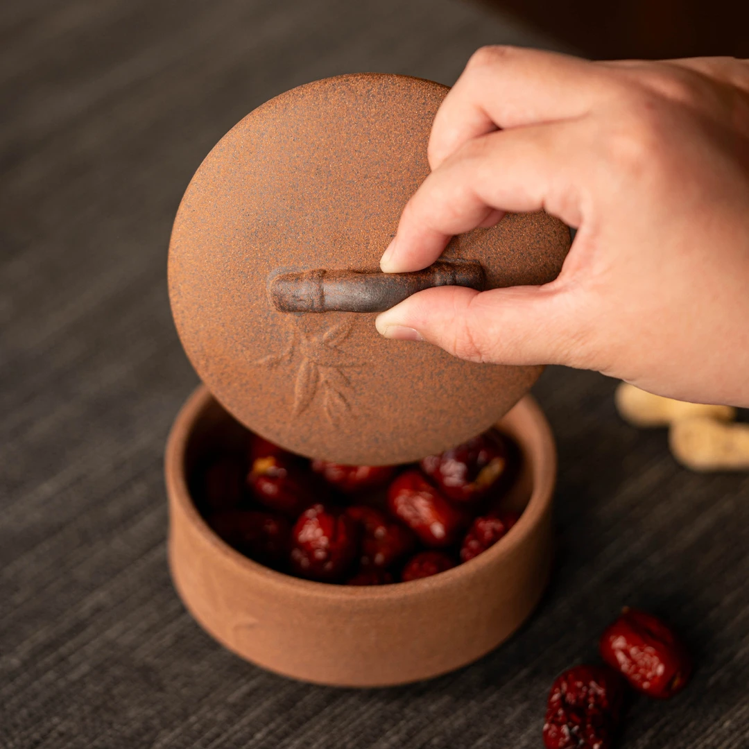 老岩泥茶叶罐家用茶叶陶瓷密封罐中式复古散茶储存罐白茶普洱茶仓