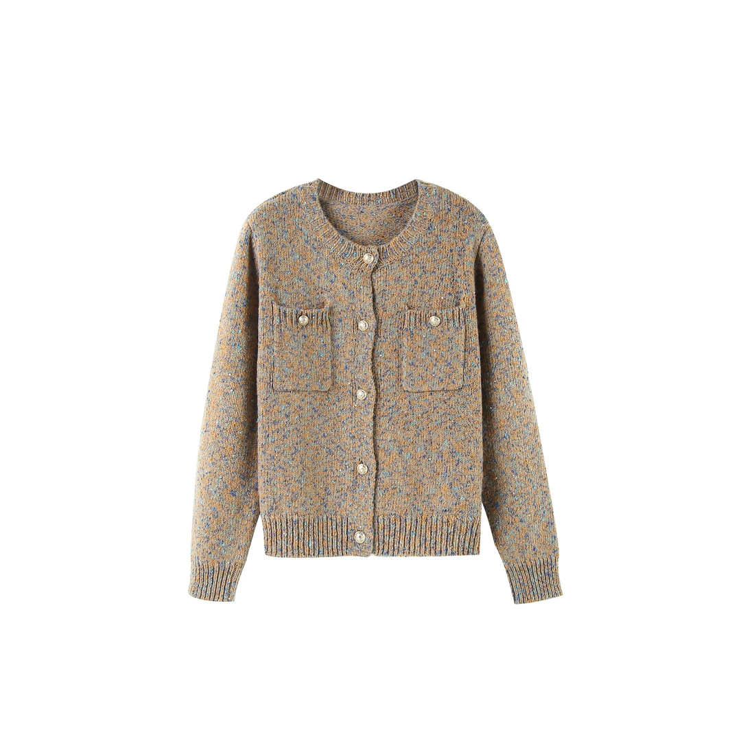 【DAXIU轻奢】小香风气质短款时尚女士设计师针织衫-3012