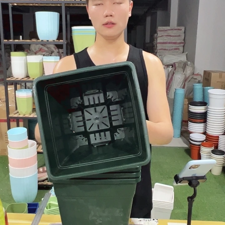 特价方形口23高26果绿带托4只
