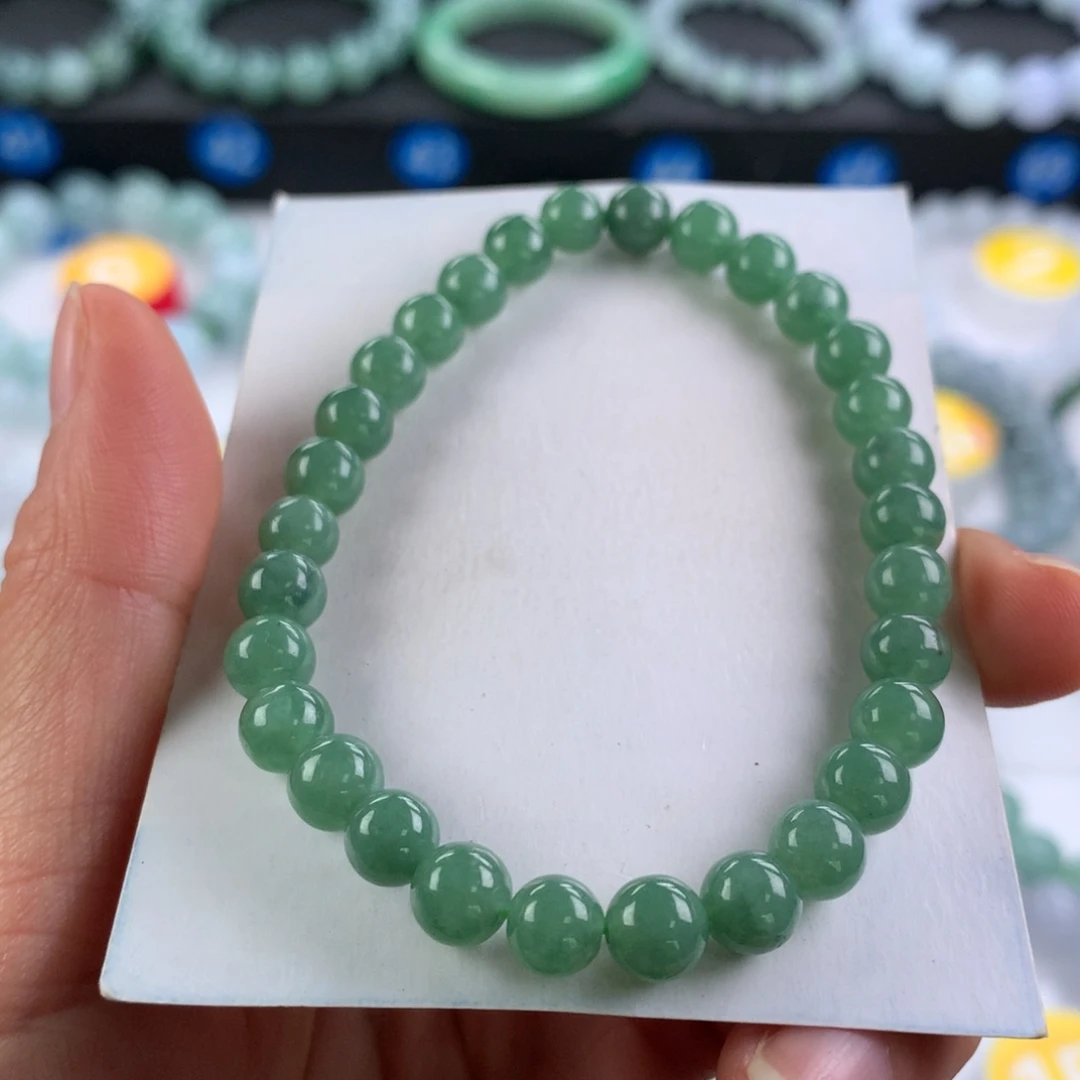 翡翠未镶嵌手链卡6.7